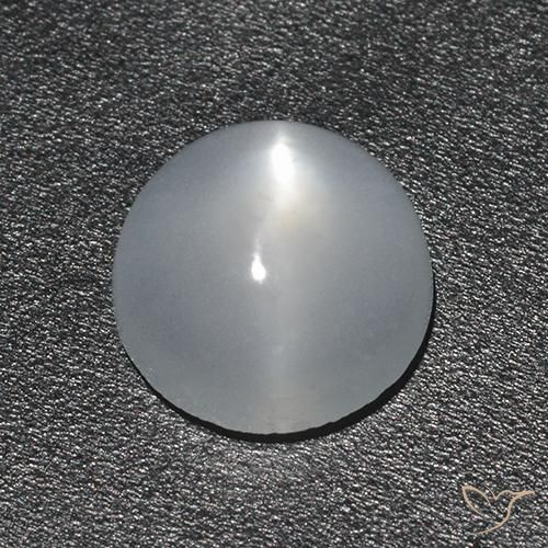 1.44ct Naturel Blanc Pierre de lune œil de chat, Tour, Transparent