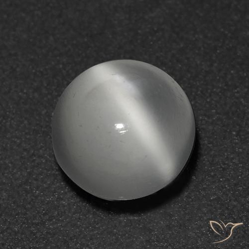 Pierre de lune œil de chat Blanc naturelle Tour, 1.08 ct, Transparent