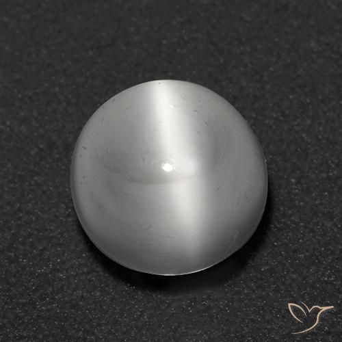 Pierre de lune œil de chat Blanc naturelle Tour, 1.08 ct, Transparent