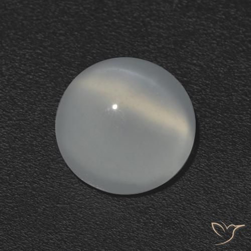 Pierre de lune œil de chat Blanc chaud naturelle Tour, 1.10 ct, Transparent