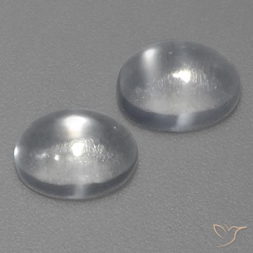 Shop natural 2.29ct Blanc clair Pierre de lune œil de chat gems, ovale, from Inde at GemSelect. In stock, global shipping!