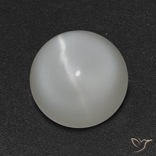 2.51ct Naturel Blanc Pierre de lune œil de chat, Tour, Translucide