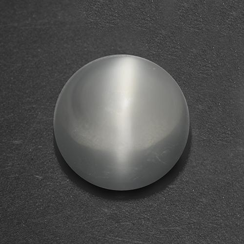 1.54ct Naturel Blanc Oeil de chat de la Pierre de Lune, Tour, Transparent