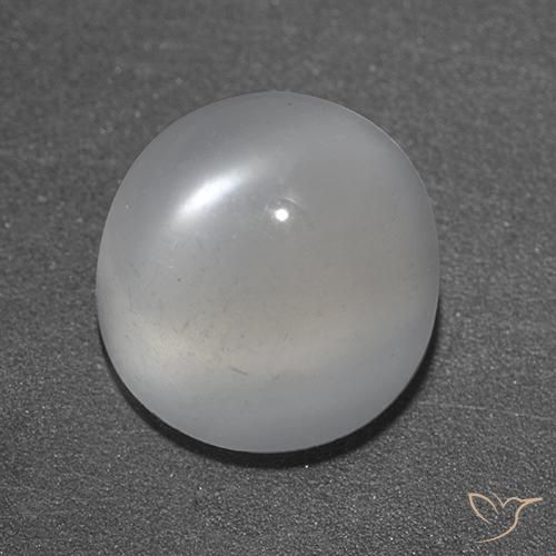 Pierre de lune œil de chat Blanc naturelle Tour, 3.47 ct, Transparent