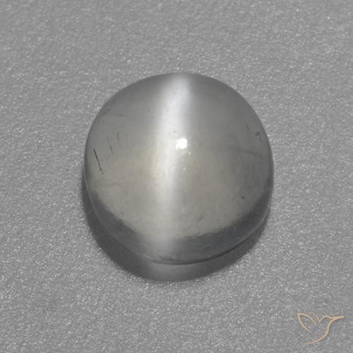 0.88ct Naturel Blanc Pierre de lune œil de chat, Tour, Transparent
