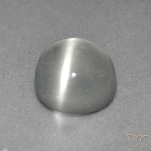 Pierre de lune œil de chat Blanc naturelle Tour, 0.88 ct, Transparent