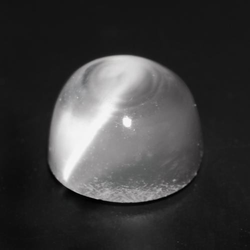 Pierre de lune œil de chat Blanc naturelle Tour, 1.14 ct, Transparent