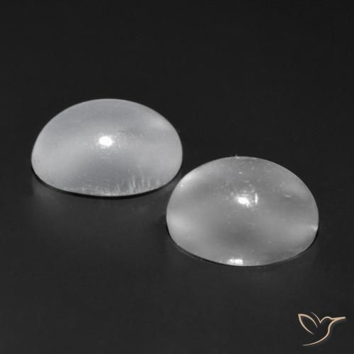 Achetez naturel 1.97ct Blanc Pierre de lune œil de chat gems, Coupe ovale, En provenance Inde chez GemSelect. En stock, livraison internationale!