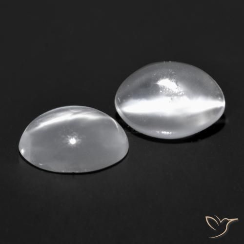 Achetez naturel 1,41ct blanc cat's eye moonstone gems, coupe ovale, en provenance inde chez gemselect. en stock, livraison internationale!