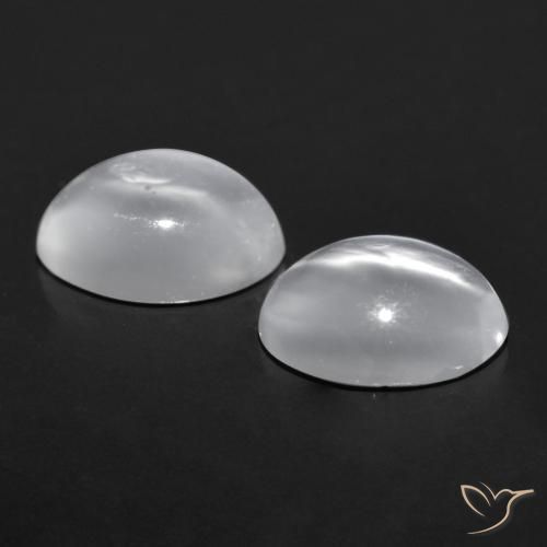 Achetez naturel 1,41ct blanc cat's eye moonstone gems, coupe ovale, en provenance inde chez gemselect. en stock, livraison internationale!