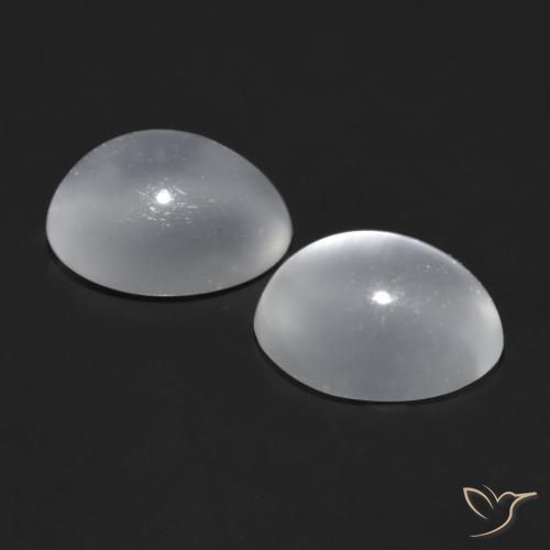 Shop natural 1.78ct Blanc clair Pierre de lune œil de chat gems, ovale, from Inde at GemSelect. In stock, global shipping!