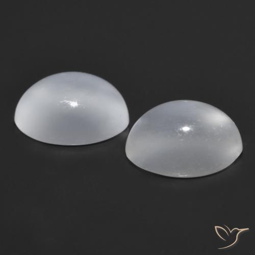 Shop natural 1.82ct Blanc Pierre de lune œil de chat gems, ovale, from Inde at GemSelect. In stock, global shipping!