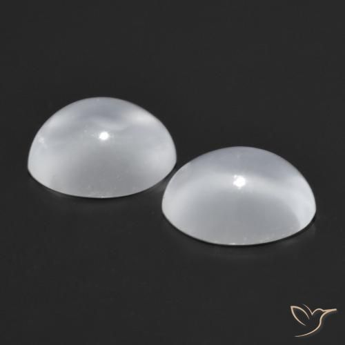 Achetez naturel 1,65ct blanc pierre de lune œil de chat gems, coupe ovale, en provenance inde chez gemselect. en stock, livraison internationale!