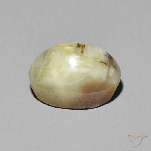 Opale œil de chat Brun doré naturelle ovale, 2.72 ct, Translucide