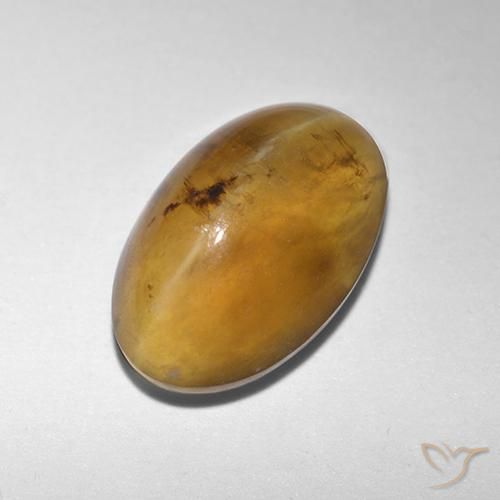 1.91ct Naturel Brun doré Opale œil de chat, ovale, Translucide
