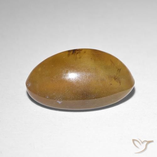 Opale œil de chat Brun doré naturelle ovale, 1.91 ct, Translucide
