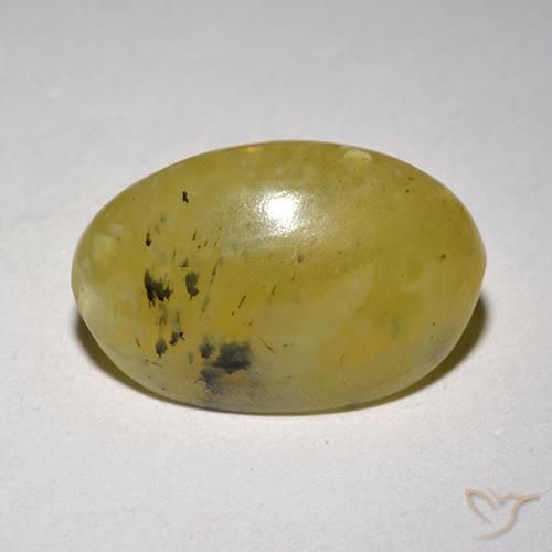 Opale œil de chat Jaune moelleux naturelle ovale, 5.25 ct, Translucide