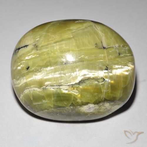 38.88ct Naturel Vert moyen Opale œil de chat, ovale, Opaque