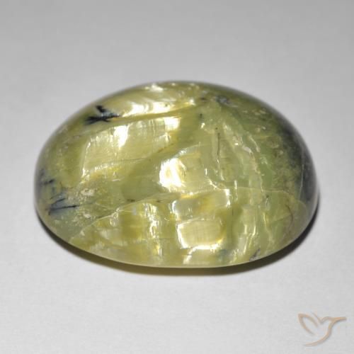 Opale œil de chat Vert terre naturelle ovale, 21.92 ct, Opaque