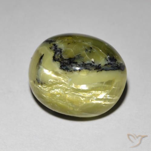 Opale œil de chat Vert terre naturelle ovale, 7.27 ct, Opaque
