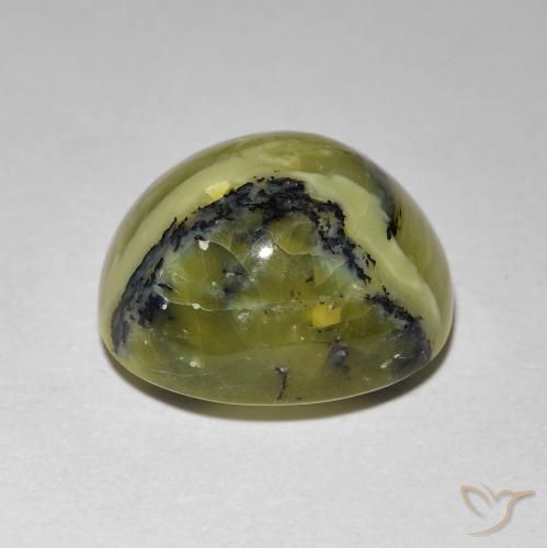 Opale œil de chat Vert terre naturelle ovale, 7.27 ct, Opaque