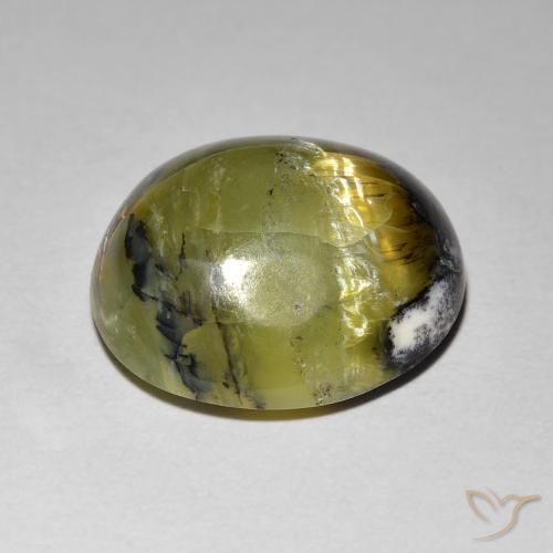 Opale œil de chat Vert terre naturelle ovale, 7.49 ct, Opaque