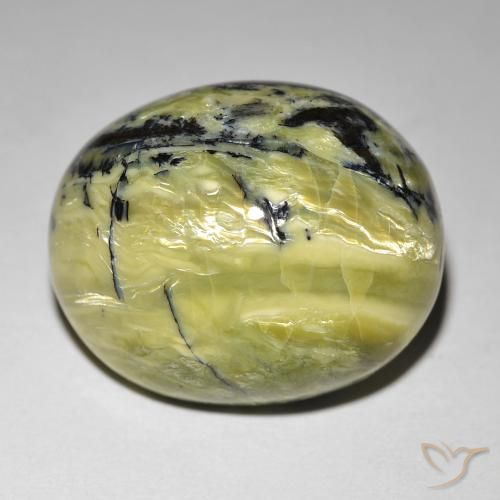 24.01ct Naturel Vert terre Opale œil de chat, ovale, Opaque