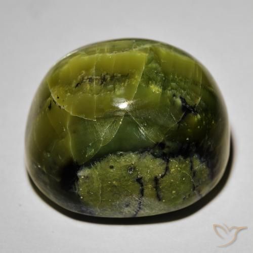 Opale œil de chat Vert terre naturelle ovale, 38.09 ct, Opaque