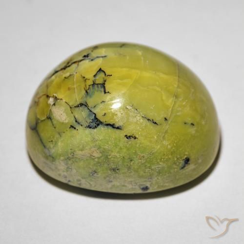 Opale œil de chat Vert terre naturelle ovale, 19.06 ct, Opaque