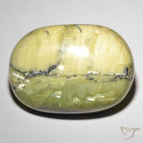 30.92ct Naturel Vert terre Opale œil de chat, ovale, Opaque