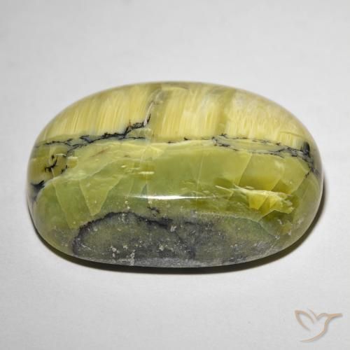 Opale œil de chat Vert terre naturelle ovale, 30.92 ct, Opaque