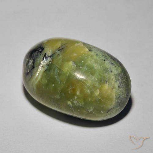 Opale œil de chat Vert chaud naturelle ovale, 16.97 ct, Opaque