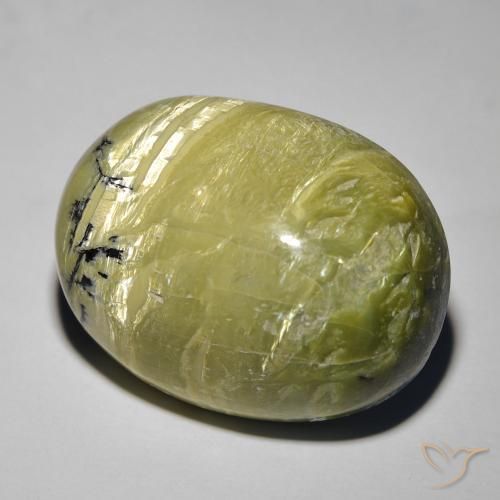 Opale œil de chat Vert terre naturelle ovale, 26.42 ct, Opaque