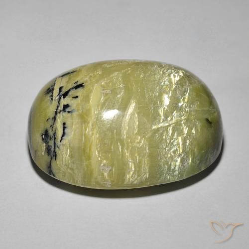 Opale œil de chat Vert terre naturelle ovale, 26.42 ct, Opaque