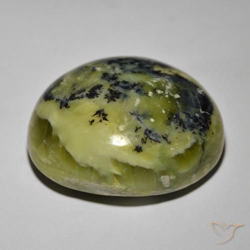 Opale œil de chat Vert jaunâtre naturelle ovale, 34.72 ct, Opaque