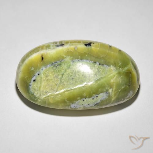 Opale œil de chat Vert terre naturelle ovale, 21.88 ct, Opaque