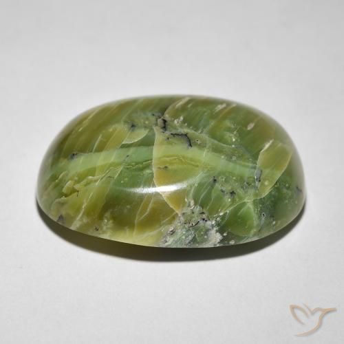 Opale œil de chat Vert jaunâtre naturelle ovale, 14.58 ct, Opaque