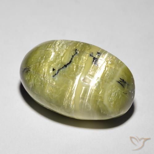 Opale œil de chat Vert terre naturelle ovale, 8.46 ct, Opaque