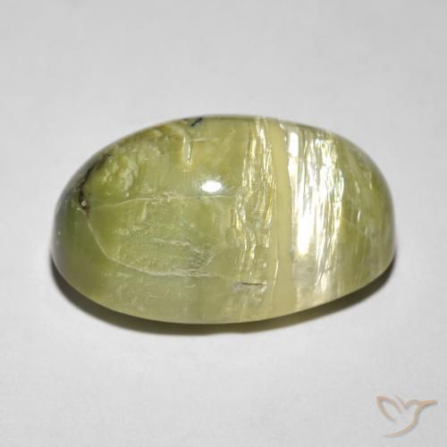 Opale œil de chat Vert terre naturelle ovale, 8.46 ct, Opaque