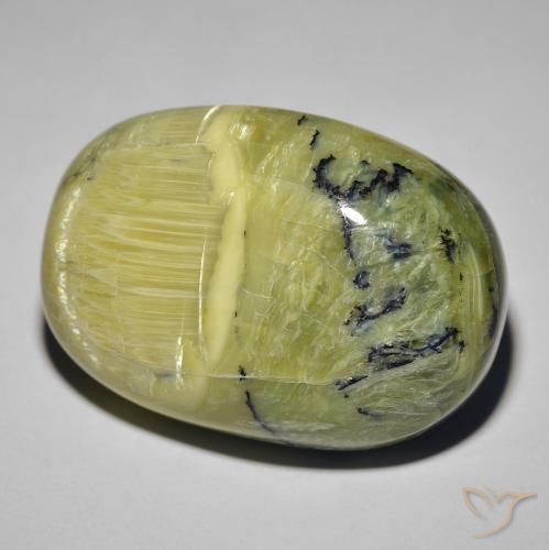 Opale œil de chat Vert terre naturelle ovale, 39.60 ct, Opaque