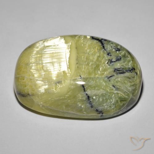 Opale œil de chat Vert terre naturelle ovale, 39.60 ct, Opaque