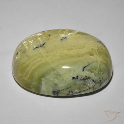 Opale œil de chat Vert jaunâtre naturelle ovale, 36.45 ct, Opaque