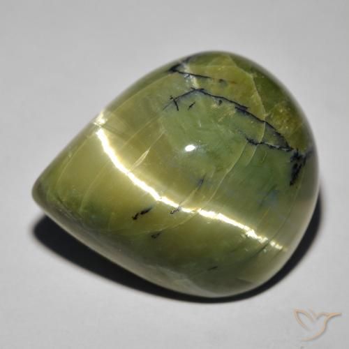 Opale œil de chat Vert brunâtre naturelle En forme de poire, 29.45 ct, Opaque
