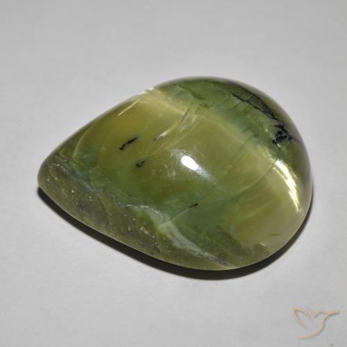 Opale œil de chat Vert brunâtre naturelle En forme de poire, 29.45 ct, Opaque