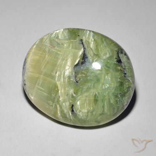Opale œil de chat Vert terre naturelle ovale, 16.89 ct, Opaque