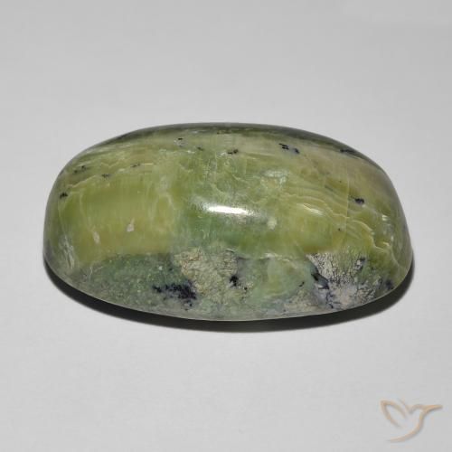 Opale œil de chat Vert terre naturelle ovale, 17.52 ct, Opaque