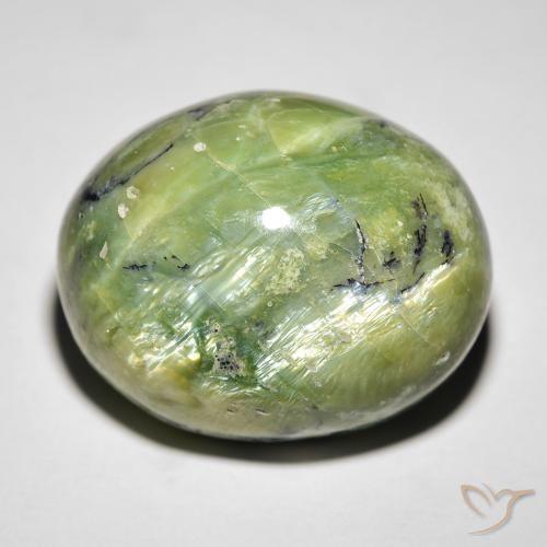 Opale œil de chat Vert jaunâtre naturelle ovale, 27.05 ct, Opaque