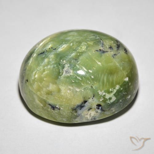 Opale œil de chat Vert jaunâtre naturelle ovale, 27.05 ct, Opaque