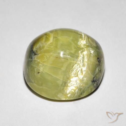 Opale œil de chat Vert terre naturelle ovale, 10.64 ct, Opaque