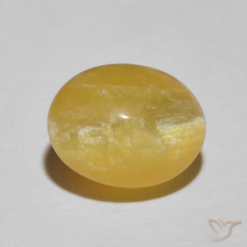 4.10ct Naturel Jaune solidage Opale œil de chat, ovale, Opaque